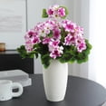 thumbnail image 5 of 1 Pcs Artificial Geranium Plant Realistic Silk Flowers for Outside UV Resistant Faux Geraniums Flowers for Indoor Outdoor Home Garden Office Decoration (Red), 5 of 9