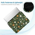 thumbnail image 2 of FORMRS 15"-15.6" Laptop Sleeve Protective Case Soft Carrying Quilted Computer Bag Cover, Green Flowers Pattern, 2 of 7