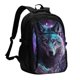 thumbnail image 1 of Fotbe Purple Sky Wolf Mochila con Estampado y Puerto USB para Hombre y Mujer, Mochila Antirrobo, Mochila de Viaje, Mochila Escolar, Mochila Universitaria, 1 of 7