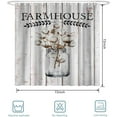 thumbnail image 6 of Farmhouse Shower Curtain Cotton Flower with Grey Wood Background Bath Curtain Rustic Country Fabric Shower Curtain for Bathroom 12 Hooks 72x72 Inch, 6 of 6