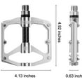 thumbnail image 3 of ROCKBROS Mountain Bike Pedals Flat Bicycle Pedals 9/16 Road Bike Pedals Carbon Fiber Sealed Bearing Flat Pedals for MTB Silver, 3 of 8