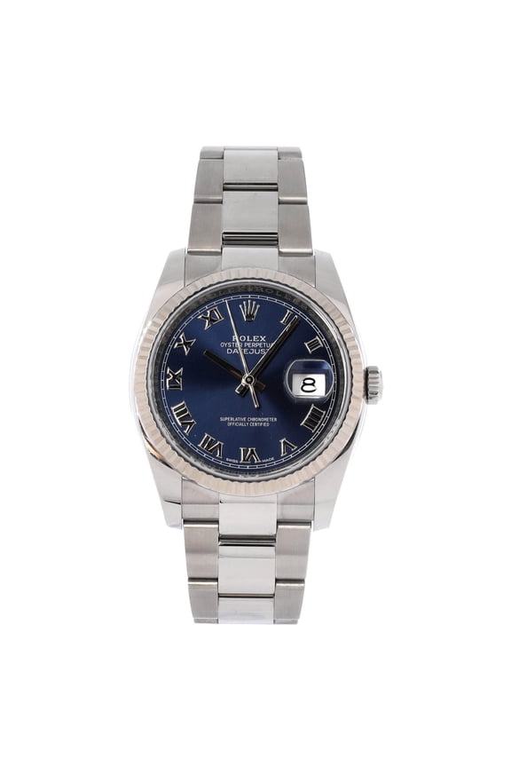 Pre-Owned Oyster Perpetual Datejust Automatic Watch Stainless Steel and White Gold 36 By Rebag
