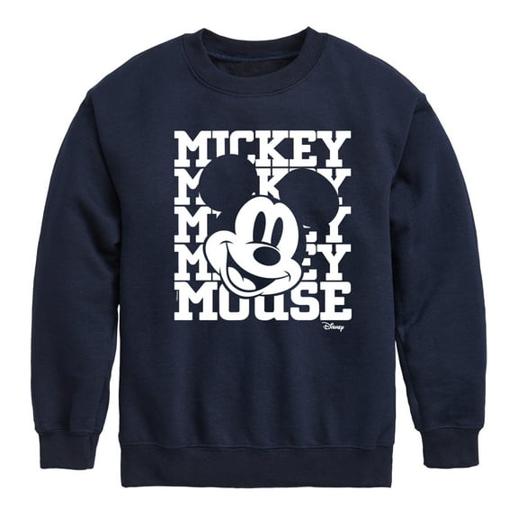 Disney - Mickey, Mickey, Mickey Mouse - Youth Crewneck Fleece Sweatshirt