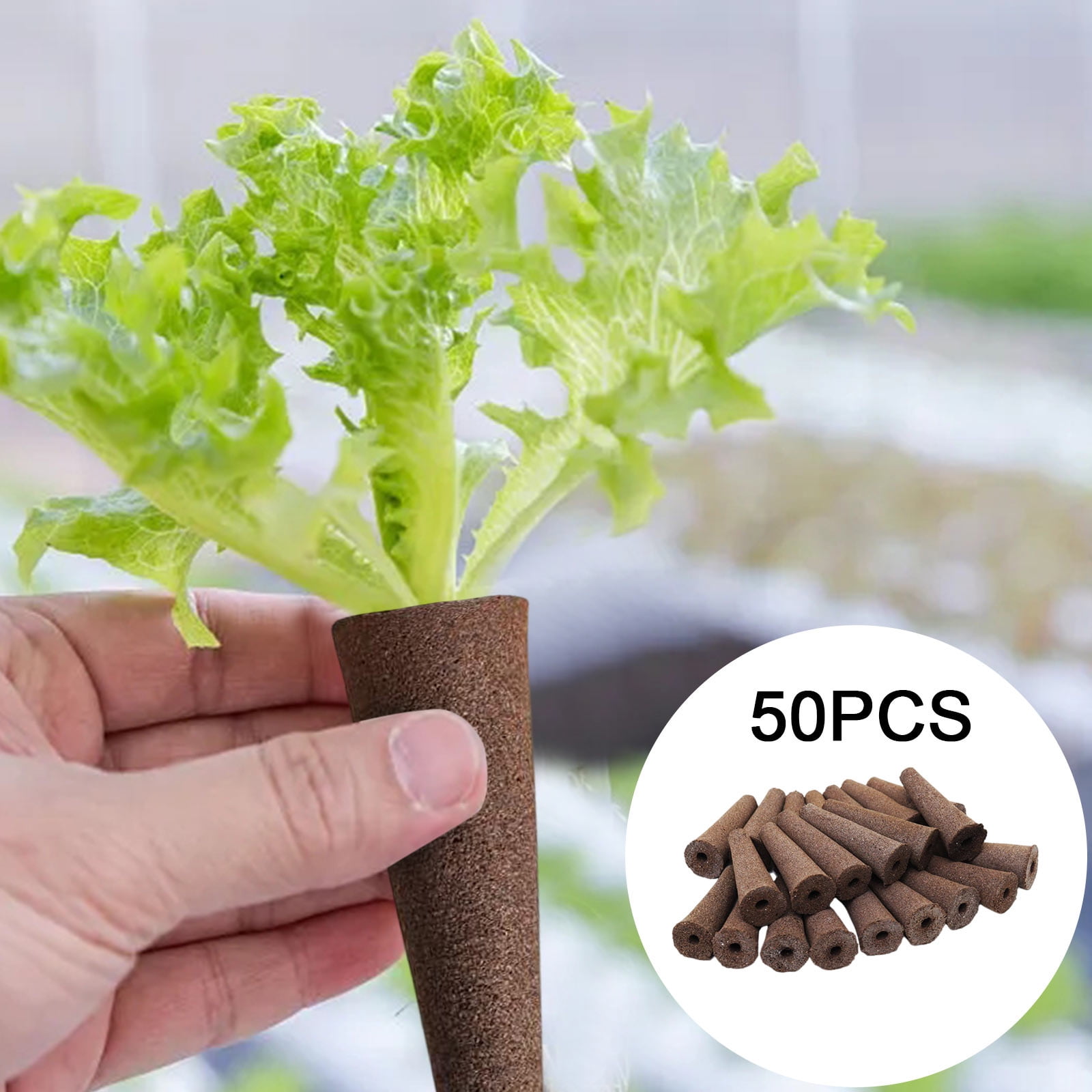100 Pack Grow Sponges, 2025 New Replacement Root Growth Sponges Pods Compatible, Starter Sponges Kit for Hydroponic Indoor Garden System