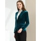 thumbnail image 4 of Abrigo De Oficina Para Mujer Chaqueta De Terciopelo Con Botones Y Cuello Chal Sólido lago azul M, 4 of 7