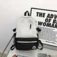 thumbnail image 1 of Nylon Waterproof Women Backpack Contrast Color Travel Backpack Trend Design Storage Backpacks Large Capacity Boobags Sac à dos scolaire, 1 of 7
