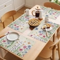 thumbnail image 5 of Spring Floral Placemats Set of 4 Pink Blue Flowers Butterfly Farmhouse Place Mats Indoor Wipeable Table Mats Washable Cloth Dining Table Placemats for Kitchen Holiday Party Home Decor 13x19 Inch, 5 of 9