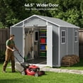 thumbnail image 3 of Giantfurnni 8x10 FT Resin Outdoor Storage Shed Weather Resistant Tool Shed with Windows and Air Vent for Backyard,Garden,Lawn, 3 of 15