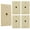 Ivory, variant on Newhouse Hardware 1-Port Telephone Jack Wall Plate, 6P4C, for RJ11 telephone cables, Single Gang, 5-Pack, White