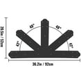 thumbnail image 2 of KFFKFF Gable Panels, Black Powder Coated Truss Connector Plate, 12:12 Pitch Gable Brackets, 4mm/0.16" Steel Truss Nail Board, Timber Beams with Bolted Decorative Gable Panels, 2 of 9