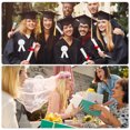 thumbnail image 5 of Unique Bargains 2 Pcs Graduation Party Ribbon Corsage Reusable Graduation Party Corsage Silver Tone White, 5 of 6