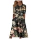 thumbnail image 1 of Puntoco Vestido De Manga Corta Con Cuello En V, Vestido De Manga Corta Con Cuello En V Para Mujer, Vestido Informal Con Bolsillo Estampado, Negro M, 1 of 6