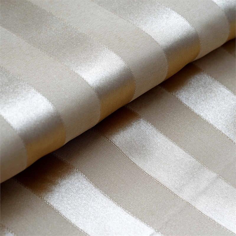 58" Wide Sold by the yard Satin Glossy Stripe Fabric WHITE 