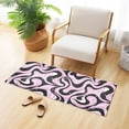 thumbnail image 6 of Haosy Black Pink White Flow Bathroom Rugs Non Slip Absorbent Soft Plush Quick Dry Bath Mat, 39"x20", 6 of 8