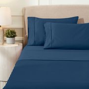 Superior Egyptian Cotton 1200 TC Eco-Friendly Sheet Set, King, Navy Blue