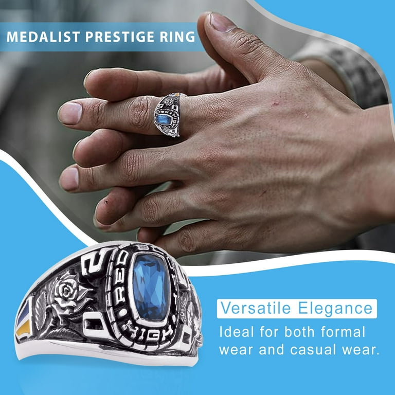 Personalized Women's Classic Square Class Ring available in