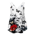 thumbnail image 7 of Riecok Sleeveless Vest for Women Round Neck Sleeveless Summer Loose Printed Casual Loose Suitable for Home and Outdoor Activities White XL, 7 of 7