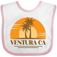 thumbnail image 3 of Inktastic Ventura California Retro Sunset Boys or Girls Baby Bib, 3 of 4