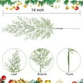 thumbnail image 6 of Triani 25Pcs Snowy Artificial Pine Branches 14"Green Pine Stems Picks for Xmas Garland Wreath DIY Crafts Winter Twigs Christmas Picks Greenery Sprays Home Garden Decoration, 6 of 7
