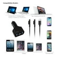thumbnail image 2 of Abyone SCC90 3Ports 110W Car Charger for Surface Book Surface Pro 4 Surface Pro 3 Surface 3; Dual USB Ports 5V 4.8A Charging for Tablets and Smartphones, 2 of 4
