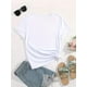 thumbnail image 4 of Camisetas gráficas para mujer, de manga corta, de algodón, para veranoWomen's Cute Mushroom Print T-Shirt - Soft Stretchy Polyester Fabric, Round Neck Short Sleeve Top for Spring/Summer Casual Wear,, 4 of 7