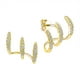 thumbnail image 1 of Trendy Minimalista Dainty Tiny Ear Wrap Cuff Piercing Studs Pendientes, 1 of 4