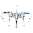 thumbnail image 6 of WOWOW 4 inch Bathroom Faucet 2 Handle Faucet for Bathroom Sink 3 hole Stainless Steel Faucet with Drain, Chrome, 6 of 9