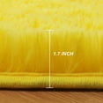 thumbnail image 4 of Junovo Luxury Round Fluffy Area Rugs for Bedroom Kids Girls Room Nursery,Super Soft Circle Rug,Cute Shaggy Carpet For Living Room,5'x5',Yellow, 4 of 6