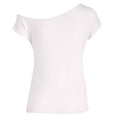 thumbnail image 5 of White Womens Tops Women's Casual Off Shoulder Tops Short Sleeve T Shirts Loose Summer Blouse Shirts for Women, 5 of 6