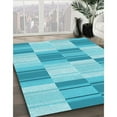 thumbnail image 3 of Ahgly Company Machine Washable Indoor Rectangle Transitional Dark Turquoise Green Area Rugs, 6' x 9', 3 of 7