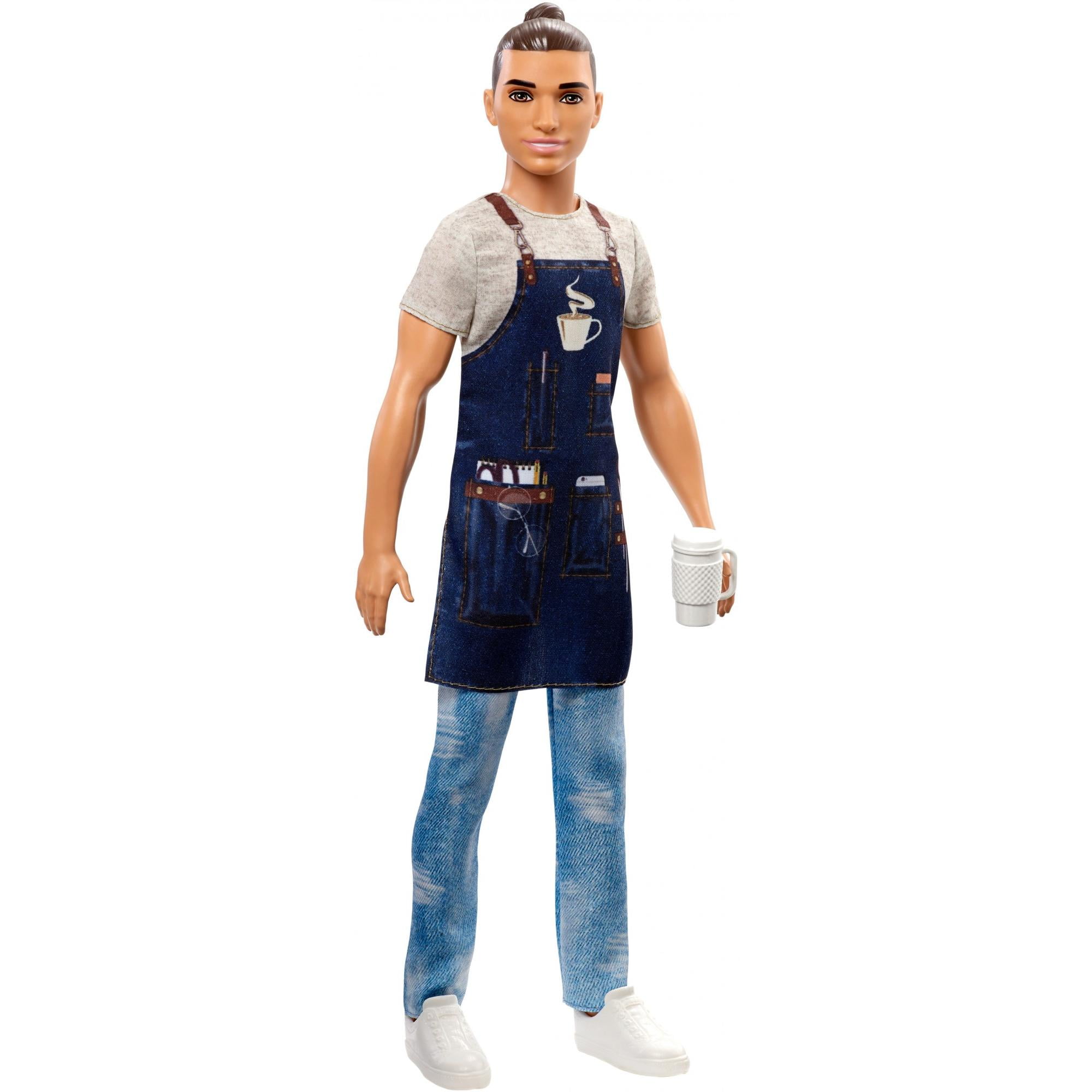 Barbie Ken Careers Barista Doll with 