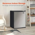 thumbnail image 4 of Magic Chef Energy Star 2.4 Cu. ft. 18.5" W Mini Fridge, Stainless Steel Door, 4 of 10