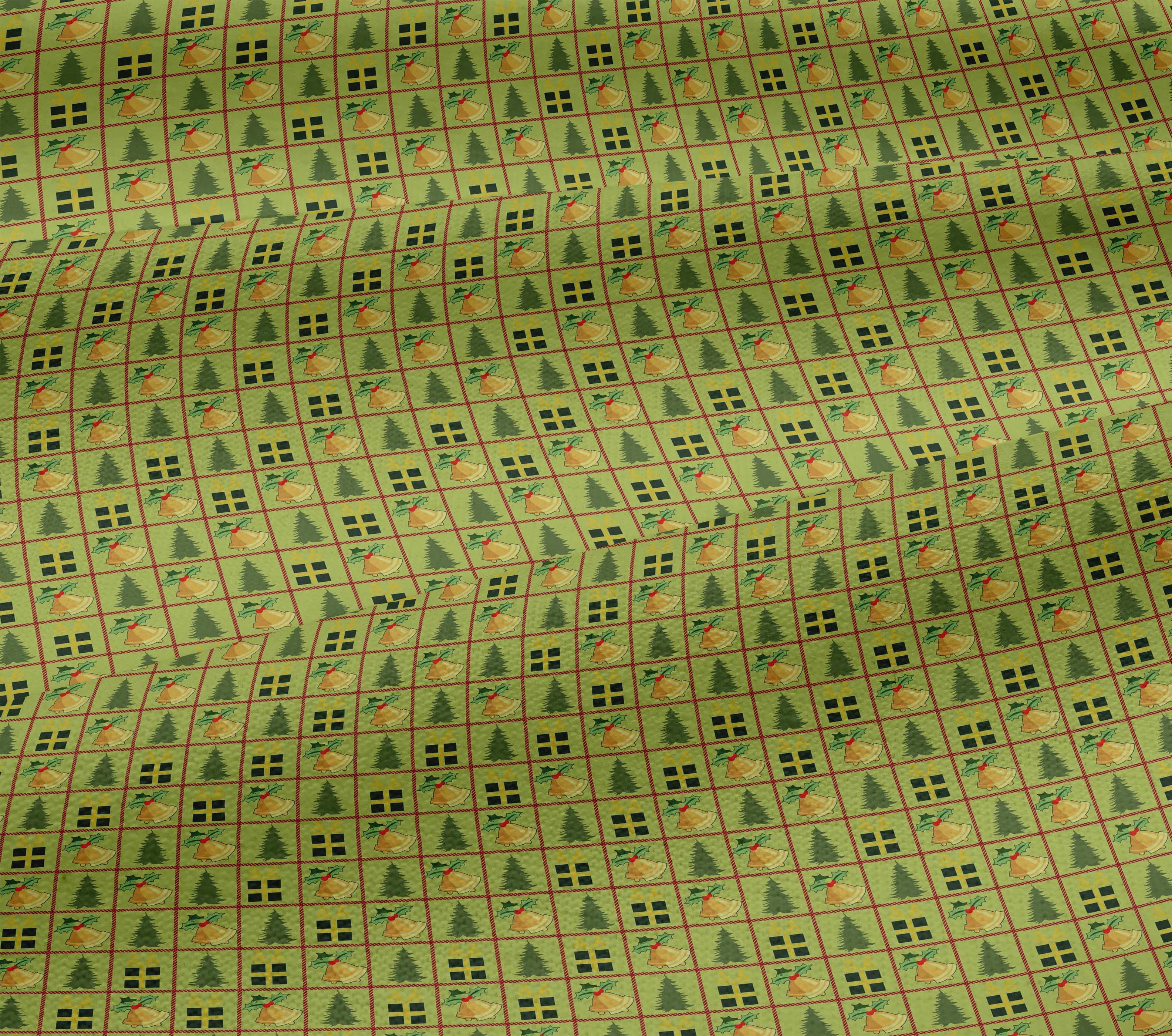 oneOone Cotton Jersey Lime Fabric Christmas Craft Projects Decor Fabric Printed By The Yard 58 Inch Wide