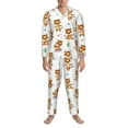 thumbnail image 3 of Naloa Tigers go in for Sports Men’s Pajamas Set - Long Sleeve Button Down Sleep Shirt and Pajama Bottoms Sleepwear Set-XX-Large, 3 of 7