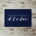 thumbnail image 2 of Creative Products Today's Menu Navy 27x18 Floor Mat, 2 of 2