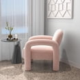 thumbnail image 5 of SEYNAR Mid-Century Modern Velvet Upholstered Accent Chair,Elephant Trunk Lounge Chair for Living Room(Pink), 5 of 6