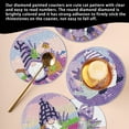 thumbnail image 6 of 6pcs DIY Diamond Painting Coaster Kit with Mandala Dwarf Design and Stand, Ideal for Home Decor and Gift Giving, 6 of 7