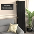 thumbnail image 5 of Red Lantern 6 ft. Tall Woven Fiber Folding Screen - Black - 5 Panel, 5 of 6