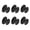 Gun gray, variant on YIGSECU Steel Adhesive Knobs Set Round Cabinets Hardware Furniture Handles auto Stick Pull 6pcs for Wardrobes Glass Door Decors