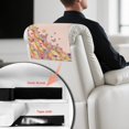 thumbnail image 6 of SCRAWLGOD Hippie Flower Heart Butterfly Pink 1 PCS Recliner Headrest Cover Non Slip Protective Couch Chair Head Protector for Sofa Stain Resistant Head Rest Cover for Recliner 17x27 in, 6 of 7