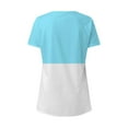 thumbnail image 5 of Fesfesfes Women Tops And Blouses Women's Fashion Printed Round Neck Short Sleeve T-shirt Blouse Loose Tops Womens Tops 8(L), 5 of 6