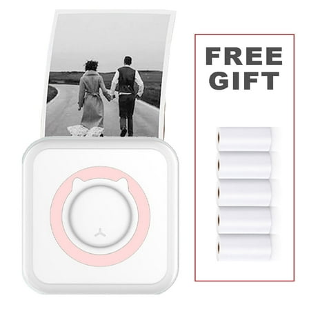 Pocket Thermal Printer Wireless BT Connect Printers 200DPI Thermal Printer for Paper Photo Printing Ink-free Printing