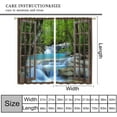 thumbnail image 2 of Waterfall Scenery Curtains, Nature Landscape Theme Forest High Mountains Flowing Water Forest Print Pattern Window Drapes for Bedroom LivingRoom Kitchen Drapes 84x84 Inch, 2 of 6