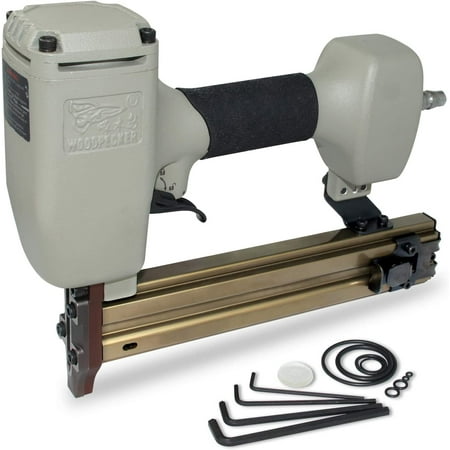 

Woodpecker 14 Gauge Pneumatic Concrete Nail Gun ST38H with Safety Lock 3/4-Inch to 1-1/2-Inch Length Air Power Concrete T Nailer Heavy Duty Concrete T Nails Gun for Packaging Woodworking Cabinet