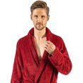 thumbnail image 3 of Men's Soft Plush Fleece Classic or Hooded Robe with Front Pockets, 3 of 8
