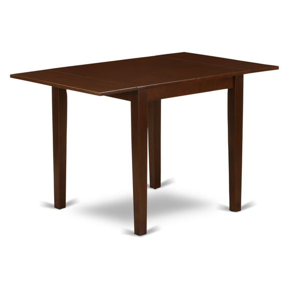 East West Furniture Norden 5-piece Wood Dining Table and Chairs in Mahogany