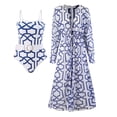 thumbnail image 3 of Conjunto de bikini para mujer con cubierta, traje de baño elegante para vacaciones, playa, piscina Cinturón, 3 of 8