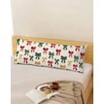 thumbnail image 5 of Red Green Yellow Body Pillow Cover 20 x 54 Inch Decorative Pillow Cover Watercolor Bow Knot Lumbar Pillowcase Seasonal Rectangle Cushion Case for Couch Sofa Bed Living Room, 5 of 7