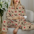 thumbnail image 6 of Honeii German Shepherd Dog print Women's Pajama Sets Long Sleeve Button Down Sleepwear Nightwear Soft Pjs Lounge Sets-X-Large, 6 of 7