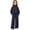 Navy, variant on FAHXNVB Girls' 2-Piece Sweatsuits Set Solid Color Half Zip Pullover Sweatshirt and Wide Leg Pants Set Soft Fashion Casual Sports Sets 5-16 Years